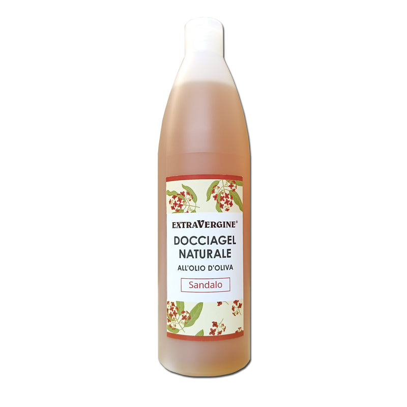 Docciagel naturale all'olio extravergine d'oliva, al legno di Sandalo - ricarica da 500 ml - Extravergine