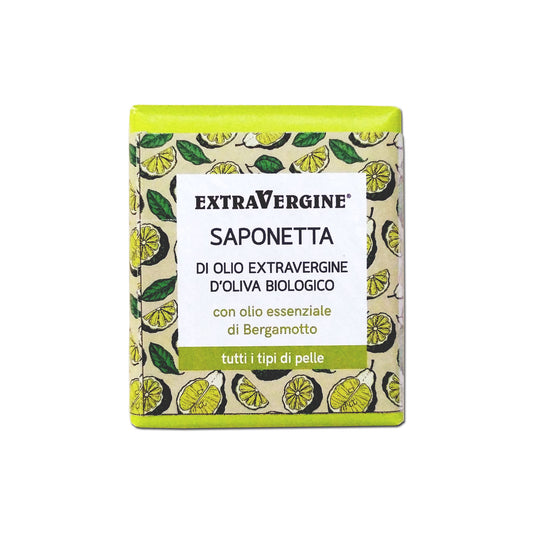 Saponetta di olio extravergine d'oliva, con olio essenziale di Bergamotto - 100 gr