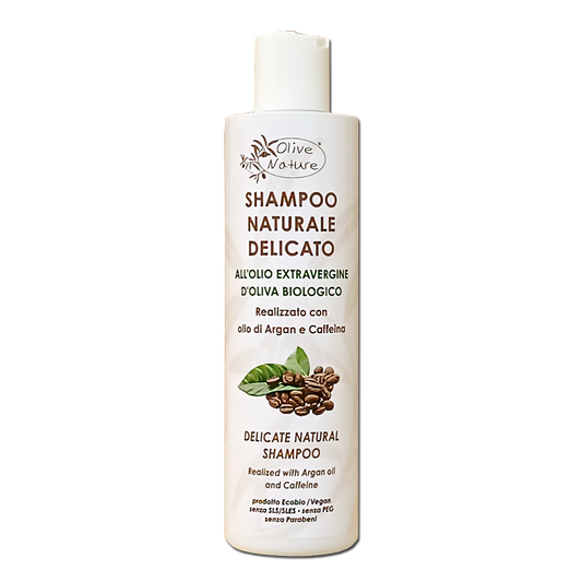 Shampoo naturale delicato all'olio extravergine d'oliva, con Caffeina - 250 ml - Extravergine