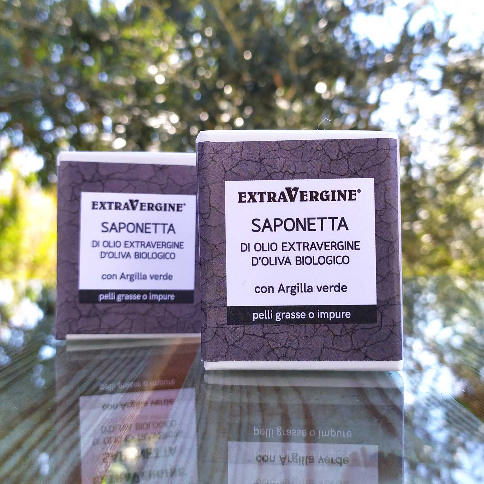 Saponetta di olio extravergine d'oliva, all'Argilla verde - 100 gr - Extravergine