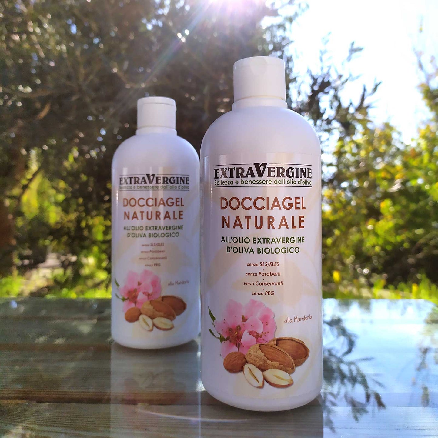 Docciagel naturale all'olio extravergine d'oliva, alla Mandorla - 500 ml - Extravergine