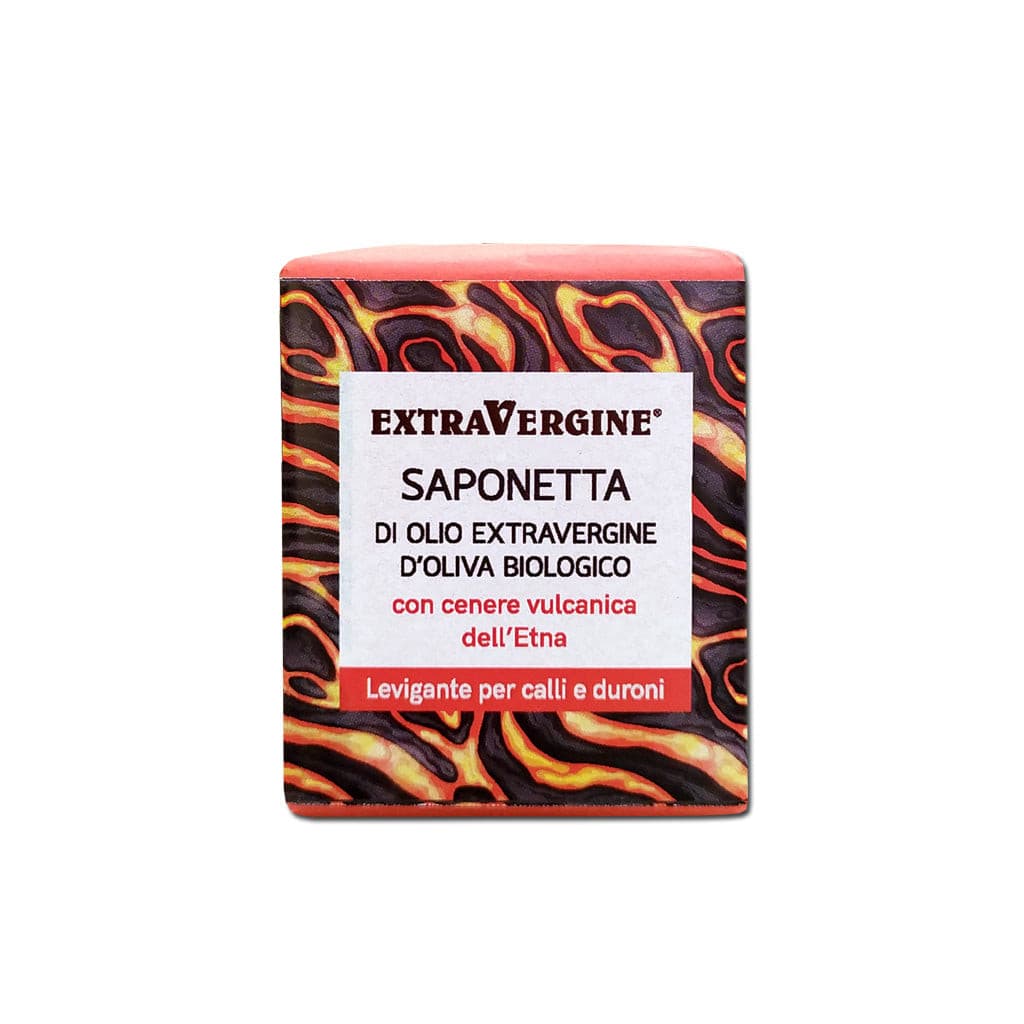 Saponetta levigante di olio extravergine d'oliva, con cenere vulcanica dell'Etna - 100 gr - Extravergine