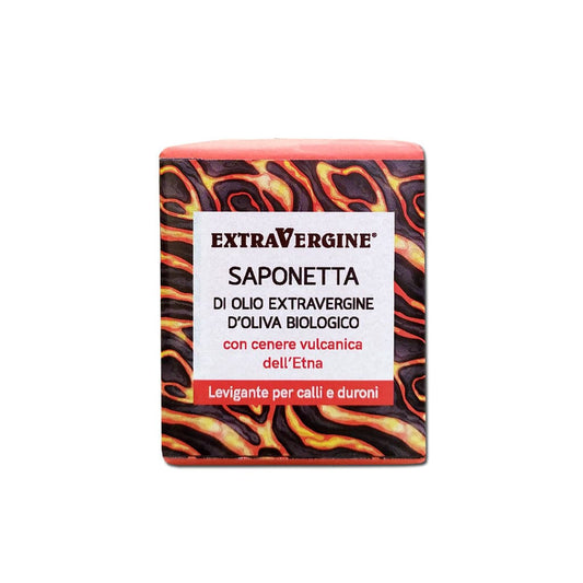 Saponetta levigante di olio extravergine d'oliva, con cenere vulcanica dell'Etna - 100 gr - Extravergine