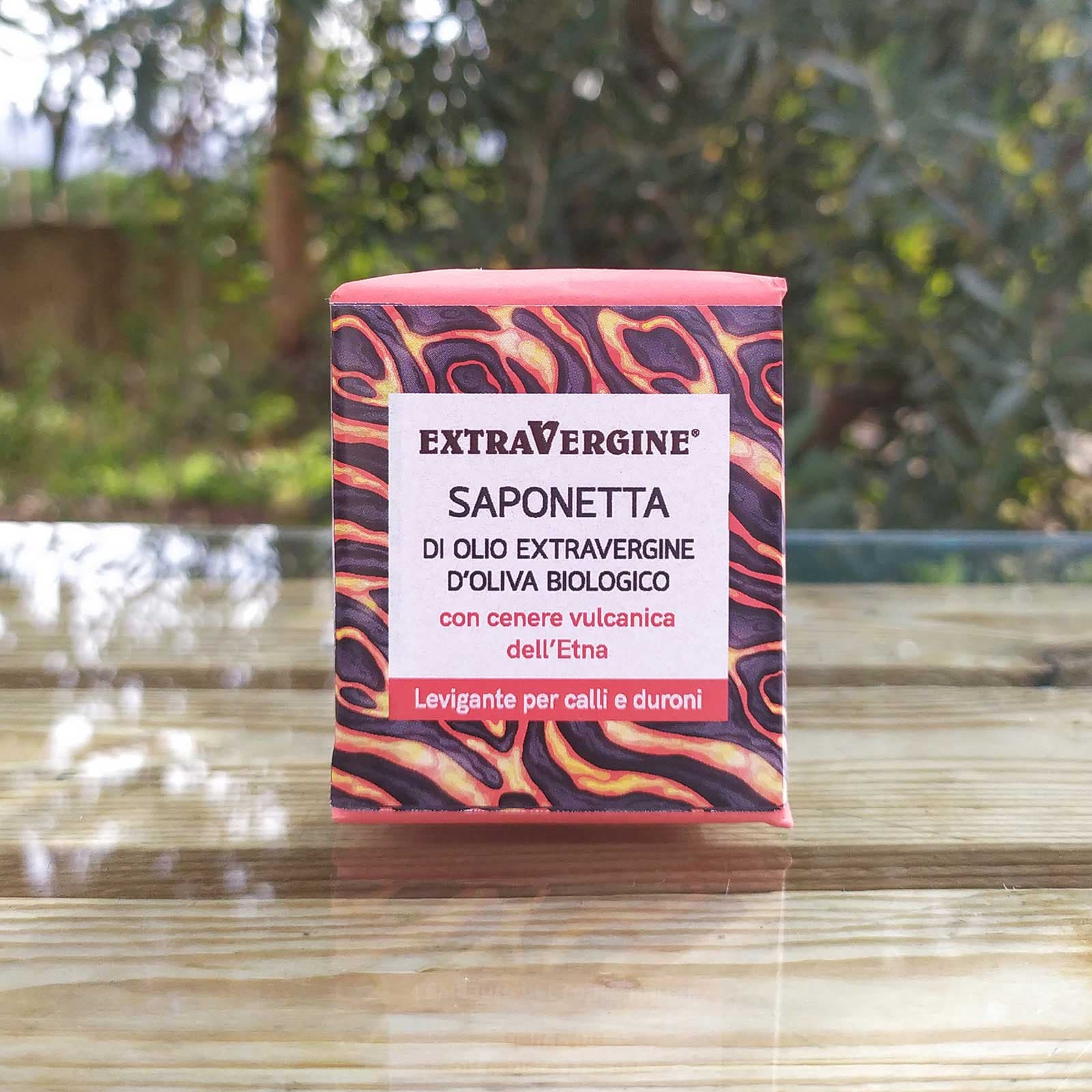 Saponetta levigante di olio extravergine d'oliva, con cenere vulcanica dell'Etna - 100 gr - Extravergine