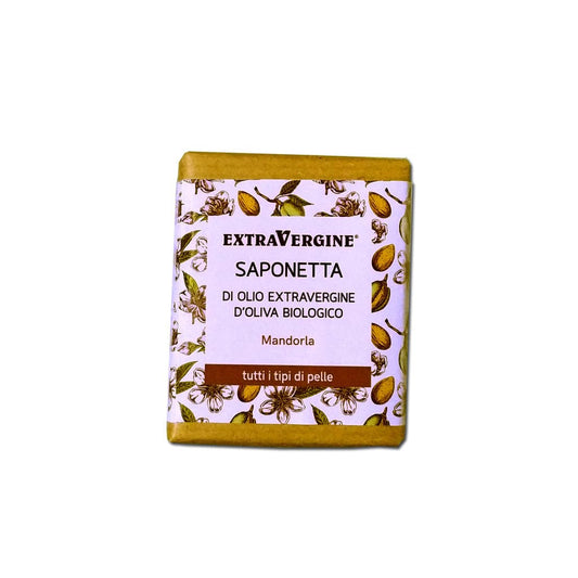 Saponetta di olio extravergine d'oliva, alla Mandorla - 100 gr