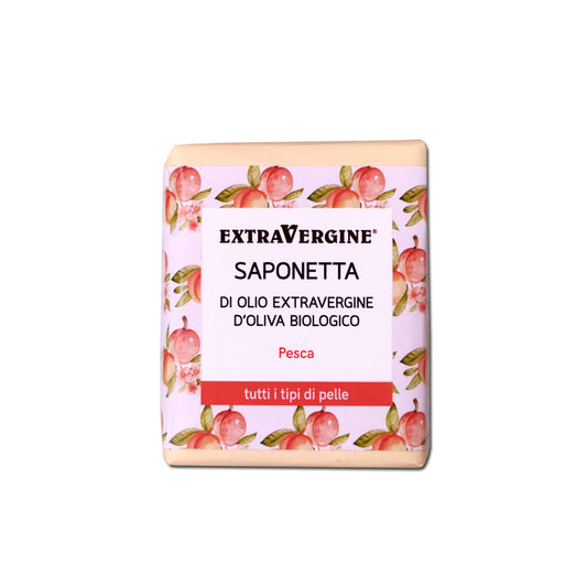 Saponetta di olio extravergine d'oliva, alla Pesca - 100 gr - extravergine
