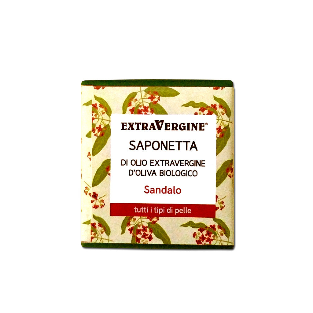 Saponetta di olio extravergine d'oliva, al legno di Sandalo - 100 gr