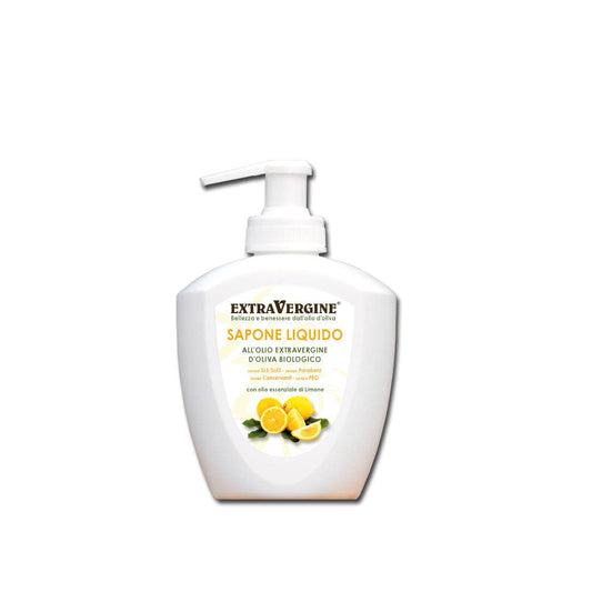 Sapone liquido all'olio extravergine d'oliva, con olio essenziale di Limone - Dispenser da 300 ml - Extravergine