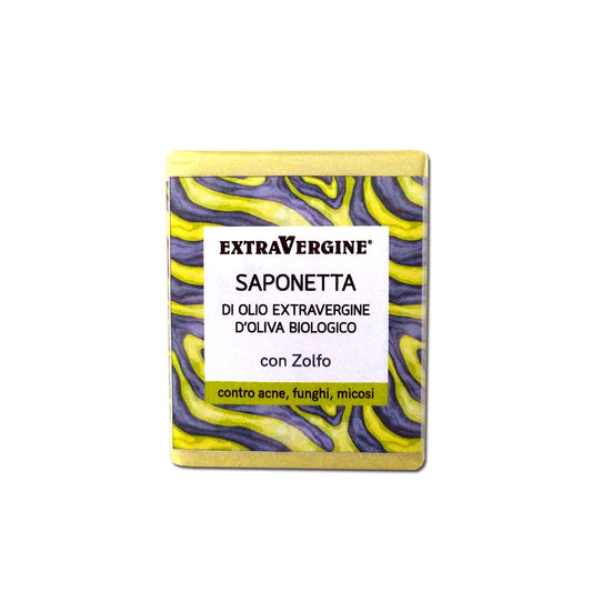 Saponetta levigante di oliao extravergine d'oliva, allo Zolfo - 100 gr - Extravergine