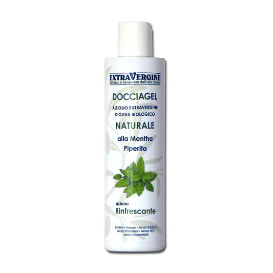 Docciagel naturale all'olio d'oliva con O.E. Mentha Piperita- 250 ml - Extravergine
