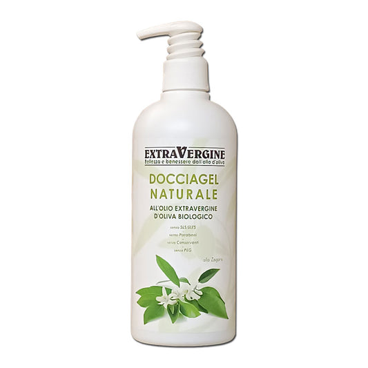 Docciagel naturale all'olio extravergine d'oliva, al fiore di Zagara - Dispenser da 500 ml - Extravergine
