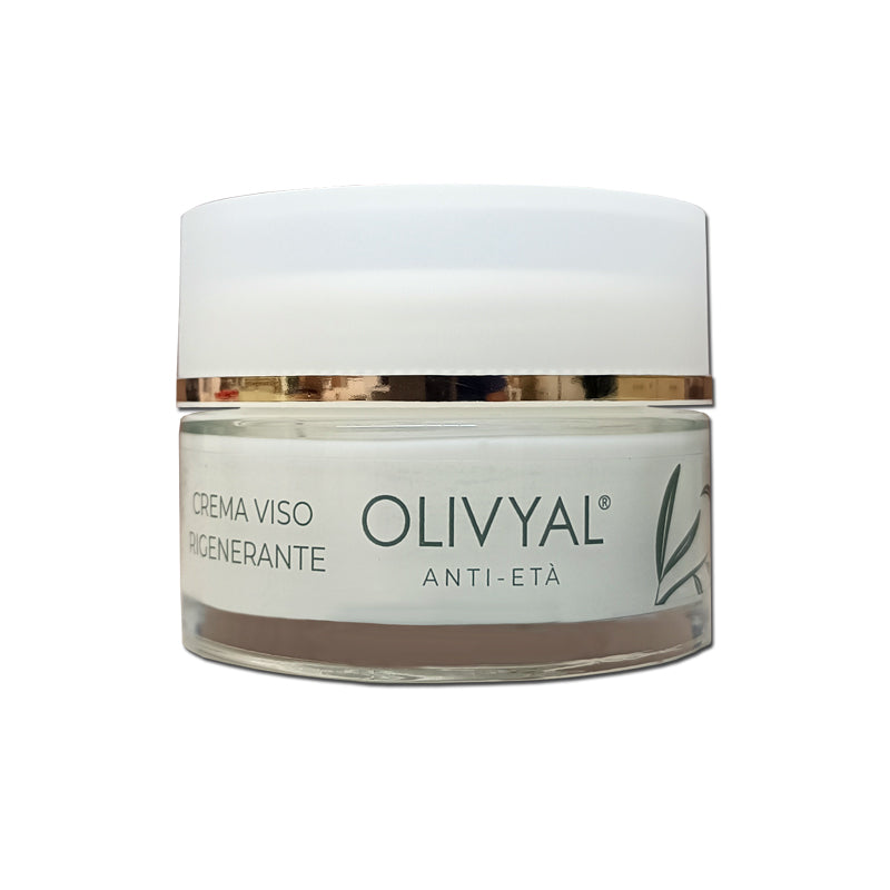 OLIVYAL® - Crema viso rigenerante all'olio d'oliva e acido Jaluronico