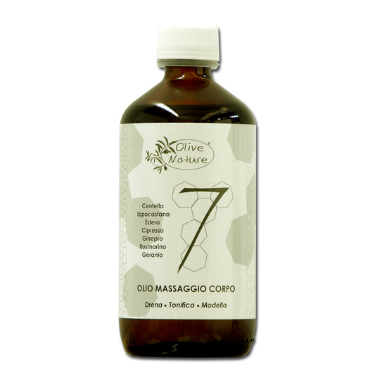 7 - Olio massaggio corpo - flacone in vetro da 250 ml - Extravergine