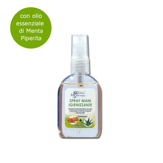 Spray mani igienizzante con Aloe e Calendula - pocket - Olive Nature